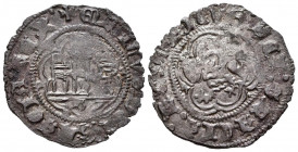 ENRIQUE IV (1454-1474). Blanca (Ve. 1,88g/23mm). S/D. Burgos. (FAB-816). Anv: castillo, debajo marca de ceca, todo dentro de grafila lobular. Leyenda:...