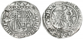 REYES CATÓLICOS (1474-1504). 1 Real (Ar. 3,16g/27mm). S/D. Granada. Posterior a la Pragmática. (Cal-2019-365). MBC. Agujero a las 9.