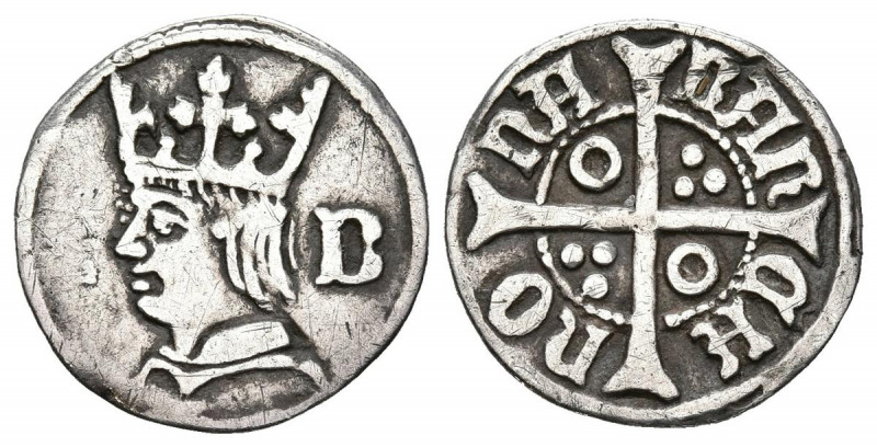 FERNANDO EL CATÓLICO (1479-1516). 1/4 Croat (Ar. 0,73g/14mm). S/D. Barcelona. (C...