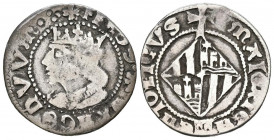 FERNANDO EL CATÓLICO (1479-1516). 1 Real (Ar. 2,09g/21mm). S/D (1508-1516). Mallorca. (Cal-2019-62). Letras góticas y R. BC+. Escasa.