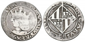 FERNANDO EL CATÓLICO (1479-1516). 1 Real (Ar. 2,17g/21mm). S/D (1508-1516). Mallorca. (Cal-2019-64). Letras latinas y Rex. Corona de 5 florones. RC/BC...