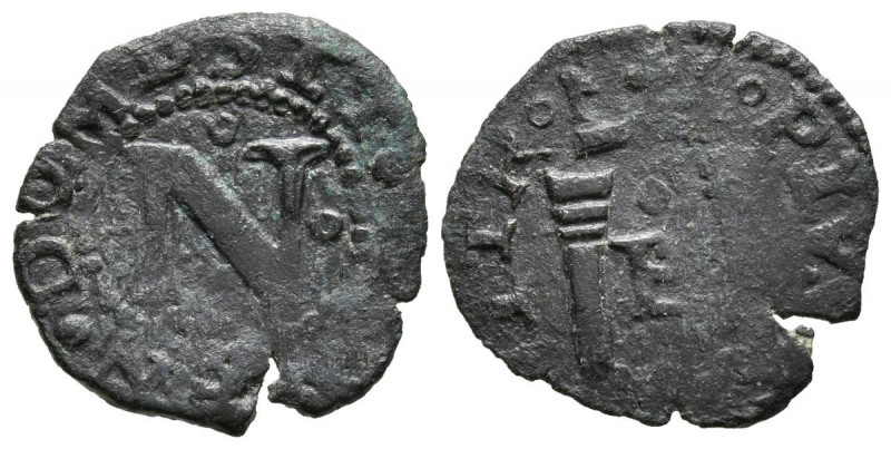 CARLOS I (1516-1556). Cornado. (Ve. 0,97g/17mm). Pamplona. (Cal-2019-43). MBC.