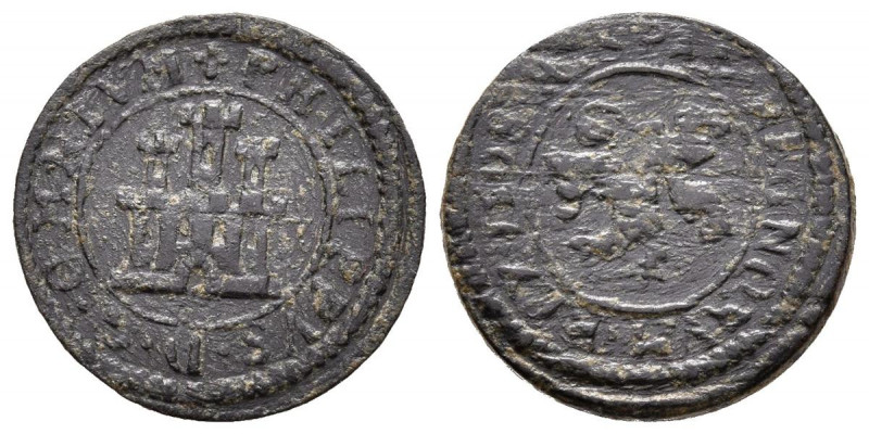 FELIPE II (1556-1598). 1 Maravedí. (Ve. 1,51g/16mm). 1598. Segovia. (Cal-2019-84...