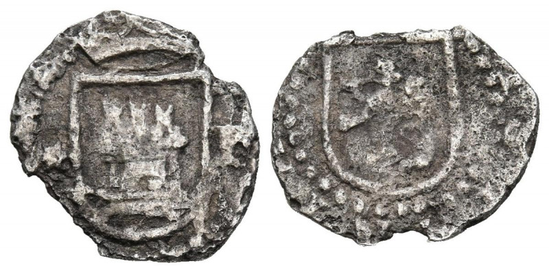 FELIPE II (1556-1598). 1/4 de Real (Ar. 0,51g/12mm). S/D (1577-1588). Lima. (Cal...