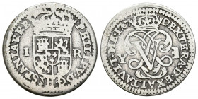 FELIPE V (1700-1746). 1 Real (Ar. 2,52g/20mm). 1707. Segovia Y. (Cal-2019-621). Cero de la fecha pequeño. BC+/MBC-.