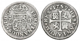 FERNANDO VI (1746-1759). 1/2 Real (Ar. 1,39g/16mm). 1752. Madrid JB. (Cal-2019-71). MBC.