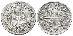 FERNANDO VI (1746-1759). 1 Real (Ar. 2,71g/21mm). 1757 Madrid JB. (Cal-2019-181). MBC/MBC+.