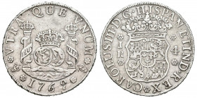 CARLOS III (1759-1788). 4 Reales. (Ar. 13,08g/32mm). 1769. Potosí JR. (Cal-2019-925). MBC.