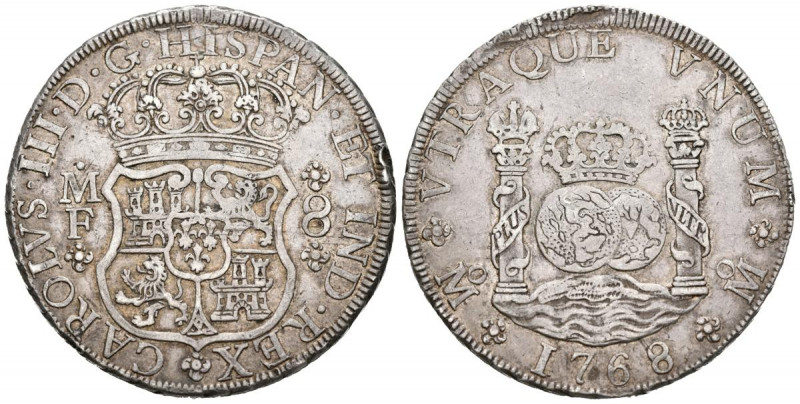 CARLOS III (1759-1788). 8 Reales. (Ar. 26,95g/39mm). 1768. México MF. (Cal-2019-...