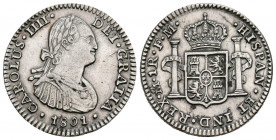 CARLOS IV ( 1788-1808). 1 Real. (Ar. 3,35g/20mm). 1801. México FT. (Cal-2019-287). EBC. Bonito ejemplar.