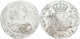 CARLOS IV (1788-1808). 8 Reales (Ar. 25,73g/39mm). 1806. Guatemala M. (Cal-2019-901). MBC-. Oxidaciones limpiadas.