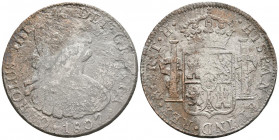 CARLOS IV (1788-1808). 8 Reales. (Ar. 24,67g/39mm). 1807. México TH. (Cal-2019-984). BC+. Oxidaciones limpiadas.