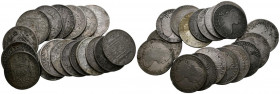 CARLOS IV (1788-1808). Interesante conjunto formado por 18 monedas de 8 Reales acuñados por Carlos IV en México (14), Lima (1) y Potosí (3). Incluye p...