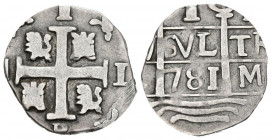 FERNANDO VII (1808-1833). 1 Real (Ar. 2,39g/17mm). 781 (fecha fantasía). Caracas. (Cal-2019-508). Acuñación insurgente o republicana. MBC/MBC+. Muy ra...