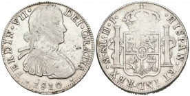 FERNANDO VII (1808-1833). 8 Reales. (Ar. 26,88g/40mm). 1810. México HJ. (Cal-2019-1314). MBC-.