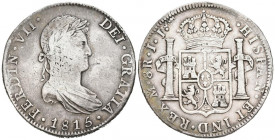 FERNANDO VII (1808-1833). 8 Reales. (Ar. 26,81g/39mm). 1815. México JJ. (Cal-2019-1329). BC+.