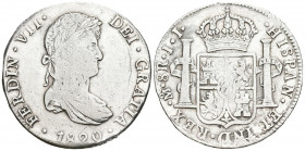 FERNANDO VII (1808-1833). 8 Reales. (Ar. 26,83g/39mm). 1820. México JJ. (Cal-2019-1336). MBC-.