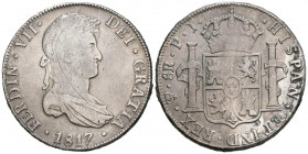 FERNANDO VII (1808-1833). 8 Reales. (Ar. 26,72g/38mm). 1817. Potosí PJ. (Cal-2019-1381). MBC.