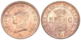 ALFONSO XIII (1885-1931). 1 Céntimo. (Ae. 2,02g/20mm). 1911 *11. Madrid PCV. (Cal-2019-13). SC. Brillo original. Bonito ejemplar.