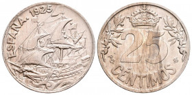ALFONSO XIII (1885-1931). 25 Céntimos (CuNi. 6,75g/25mm). 1925. Madrid PCS. (Cal-2019-24). SC-.