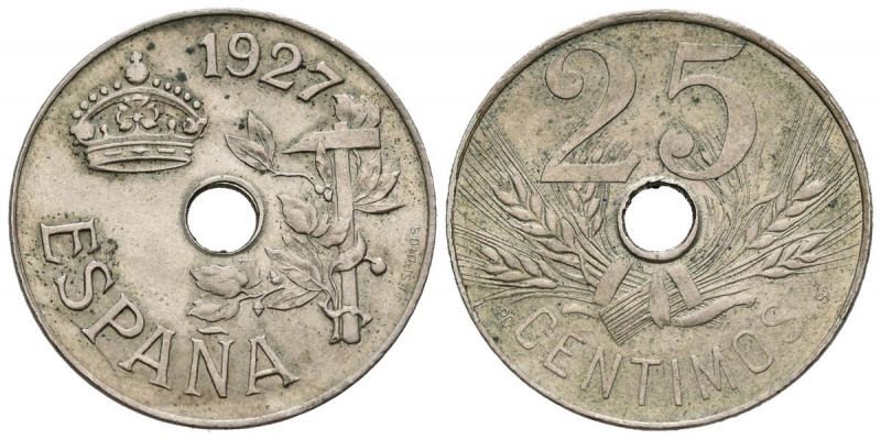 ALFONSO XIII (1885-1931). 25 Céntimos (Cu-Ni. 6,92g/25mm). 1927. Madrid PCS. (Ca...