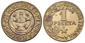 MENORCA. 1 Peseta. (CuNi. 2,86g/19mm). 1937. (Cal-2019-23). EBC.