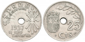 ESTADO ESPAÑOL (1936-1975). 25 Céntimos (Cu-Ni. 6,99g/25mm). 1937. Viena SVV. (Cal-2019-17). EBC+.