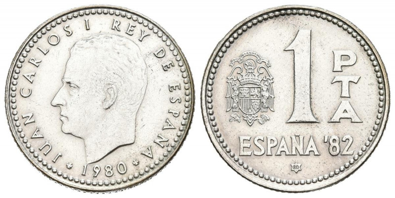 JUAN CARLOS I (1975-2014). 1 Pesetas. (Al. 3,58g /21mm). 1980 *80. (Cal-2019-8va...