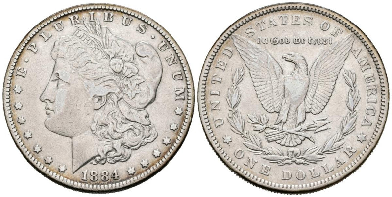 ESTADOS UNIDOS. 1 Dollar (Ar. 26,42g/38mm). 1884. Philadelphia. (Km#110). MBC.