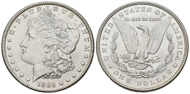 ESTADOS UNIDOS. 1 Dollar. (Ar. 26,68g/38mm). 1885. Philadelphia. (Km#110). EBC+....