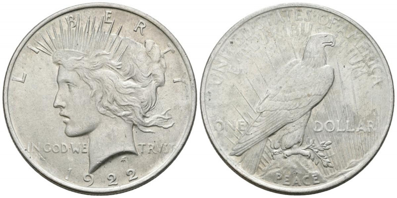 ESTADOS UNIDOS. 1 Dollar. (Ar. 26,73g/38mm). 1922. Philadelphia. (Km#150). EBC-.