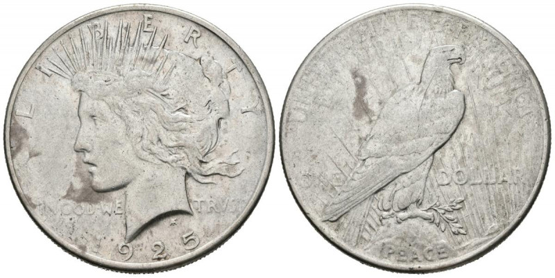 ESTADOS UNIDOS. 1 Dollar. (Ar. 26,70g/38mm). 1925. Philadelphia. (Km#150). MBC.