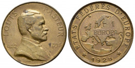 FEDERATED EUROPEAN STATES. 1 Europe (Ae. 7,87g /27mm). 1928. Louis Pasteur 1822-1895. Europa es una moneda creada en 1928 por Joseph Archer, ingeniero...