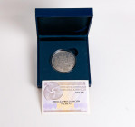 FELIPE VI (2014-?). Medalla de Proclamación Felipe VI (Ar. 27,00g/40mm). 2014. FNMT. Plata de 0,925 milésimas. Tirada de 30 mil unidades. SC.