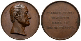 JORGE IV (1821-1830). Francis Henry Egerton, Earl of Bridgewater. A su muerte. (Ae. 38,48g/41mm). 1828. Grabador: A. Donadio. (Eimer 1209). MBC+.