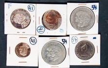 Conjunto de 6 piezas, 5 medallas, 3 de ellas de la Visita del Papa Juan Pablo II a España en 1982 y 2 conmemorativas de la Boda del Príncipe Carlos y ...