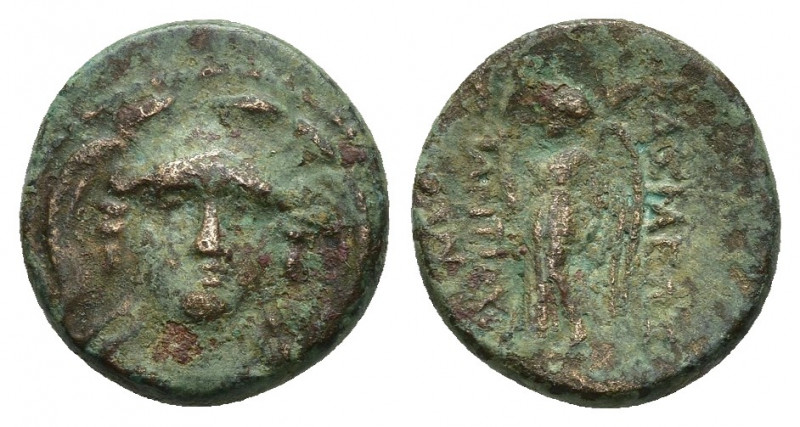 SELEUCID KINGDOM. Antiochus I Soter (281-261 BC). AE 2.48gr. 13.8mm.