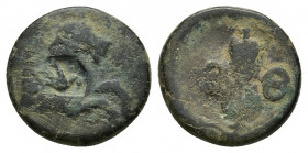 Pamphylia. Aspendos circa 400-200 BC Bronze Æ 3.69gr. 16.0mm.