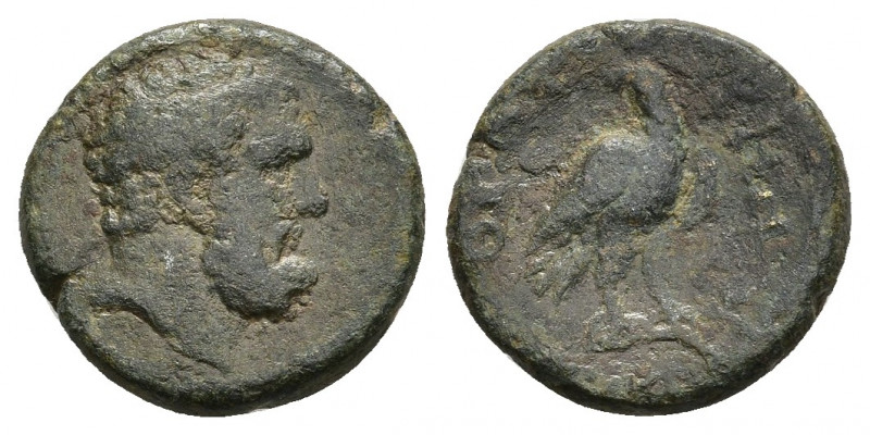 Lydia Uncertain (?) 2.90gr. 15.4mm.
Laureate head of Heracles right. Eagle stan...