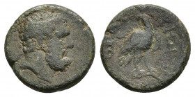 Lydia Uncertain (?) 2.90gr. 15.4mm.
Laureate head of Heracles right. Eagle stand.