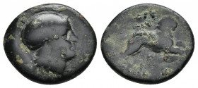 THRACIAN KINGDOM. Lysimachus (305-281 BC). AE 5.38gr. 20.0mm.