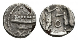 PHOENICIA, Sidon. Abdashtart I. Circa 365-352 BC. AR 1/16 Shekel 0.66gr. 9.4mm.
