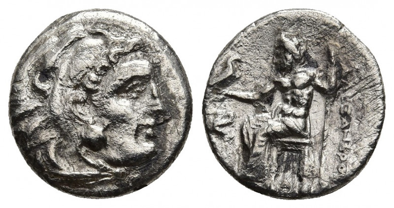 Kings of Macedon. Alexander 'the Great' (336-323 BC). AR Drachm, Lampsacus, c. 3...
