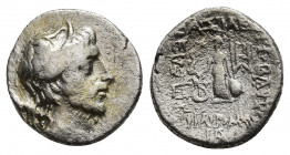 KINGDOM of CAPPADOCIA. Ariarathes X Eusebes Philadelphos, 42-36 BC. AR Drachm 3.75gr. 15.7mm.