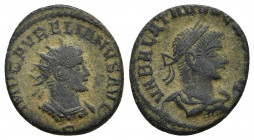 AURELIAN and VABALATHUS. 271-272 AD. Antoninianus. Antioch mint 3.25gr. 18.5mm.