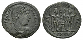 CONSTANTINE I THE GREAT (307-337) 2.70g 18.1mm Follis. Antioch.
Obv: CONSTANTINVS MAX AVG.
Diademed, draped and cuirassed bust right.
Rev: GLORIA E...