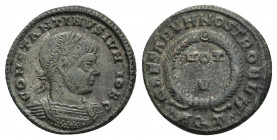 Constantinus I. the Great. AD 306-336. Rome
Follis Æ
3.19g 18.4mm
CONSTA-NTINVS AVG; laureate head right / D N CONSTANTINI MAX AVG; VOT V in wreath...