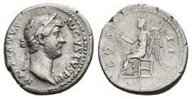 Hadrian AR Denarius. Rome, AD 132-134 3.14gr. 17.8mm.