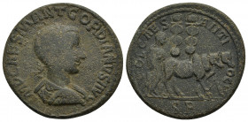 PISIDIA, Antioch. Gordian III. 238-244 AD. Æ 22.02gr. 33.3mm.
Laureate, draped, and cuirassed bust right / CAE ANTIOC-H COL, S R in exergue, Gordian,...