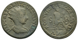 Pisidia. Antioch. Gordian III. AD 238-244. Bronze Æ 12.33gr. 27.9mm.
IMP CAES M ANT GORDIANVS AV, radiate, draped, and cuirassed bust right / FORTVNA...